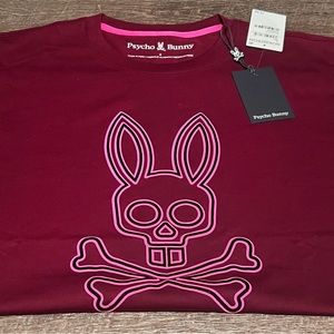 Crimson Psycho Bunny t-shirt. New with tags. Men’s size 5(medium)